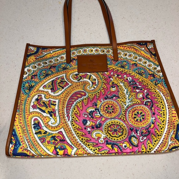 Etro Handbags - NWT- Etro Globetrotter Canvas Tote Paisley Multicolor Large
